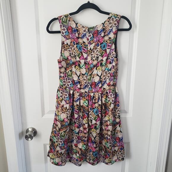 I. Madeline Women's Sleeveless Jewel Print Mini Dress Size Small - Picture 3 of 7